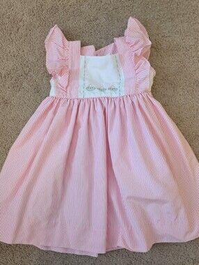 The proper peony 4t watermelon summer heirloom smocked brand dress